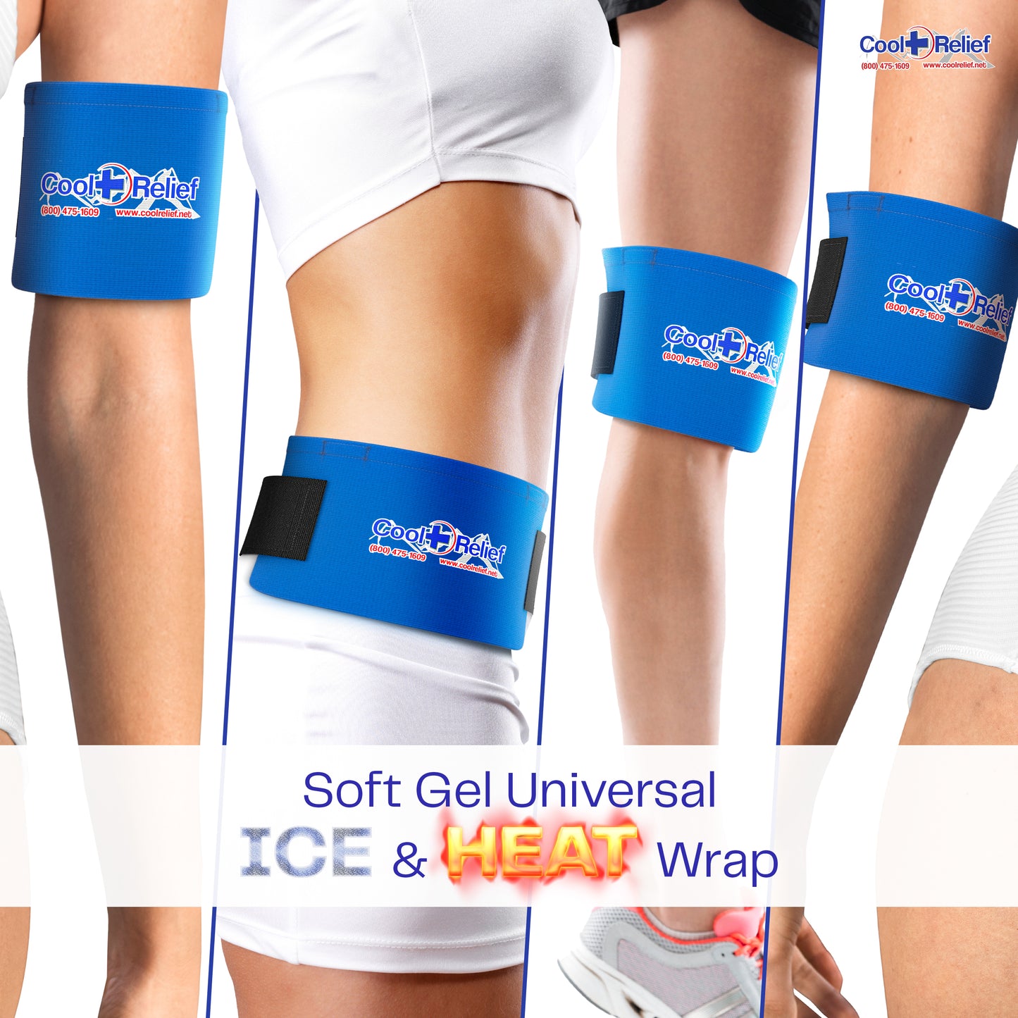 Soft Gel Universal Ice and Heat Wrap, Elbow, Thigh, Ankle, Wrist, and More